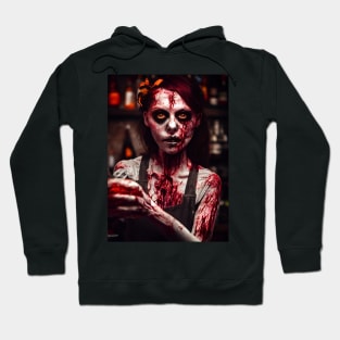 Zombie Bartender Portrait Hoodie